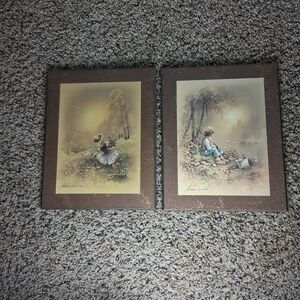 Vintage Art Prints with Children in Nature